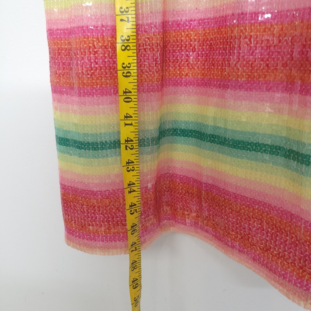 J. Crew Short Sleeve Sequin Dress in Watermelon/multicolor sz 14 - Picture 7 of 13